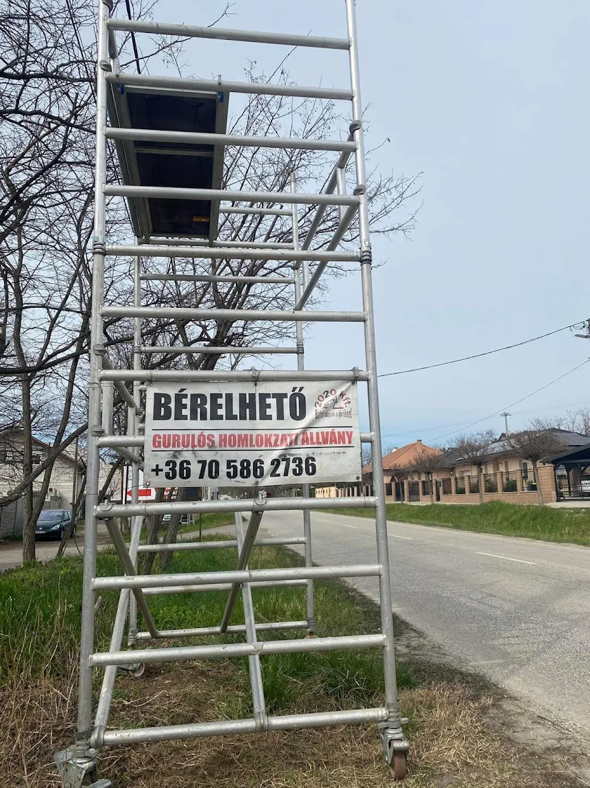 Homlokzati állványok telephelyünkön